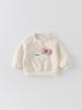 Spring 2026 Girls' Cartoon Hoodie: Cute, Versatile Infant Baby Pullover with Long Sleeves - Class A