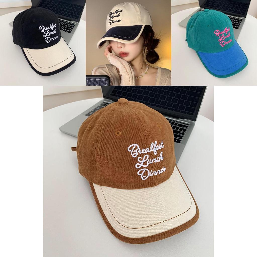 Stylish Colorful Embroidered Korean Baseball Cap For Women With Wide Brim And Adjustable Size