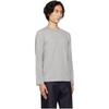 Comme des Garçons PLAY COMME des GARCONS PLAY FW25 x Invader Double Pixel Heart Long Sleeve T-Shirt 'Gray' Men's AZ-T330-051-2