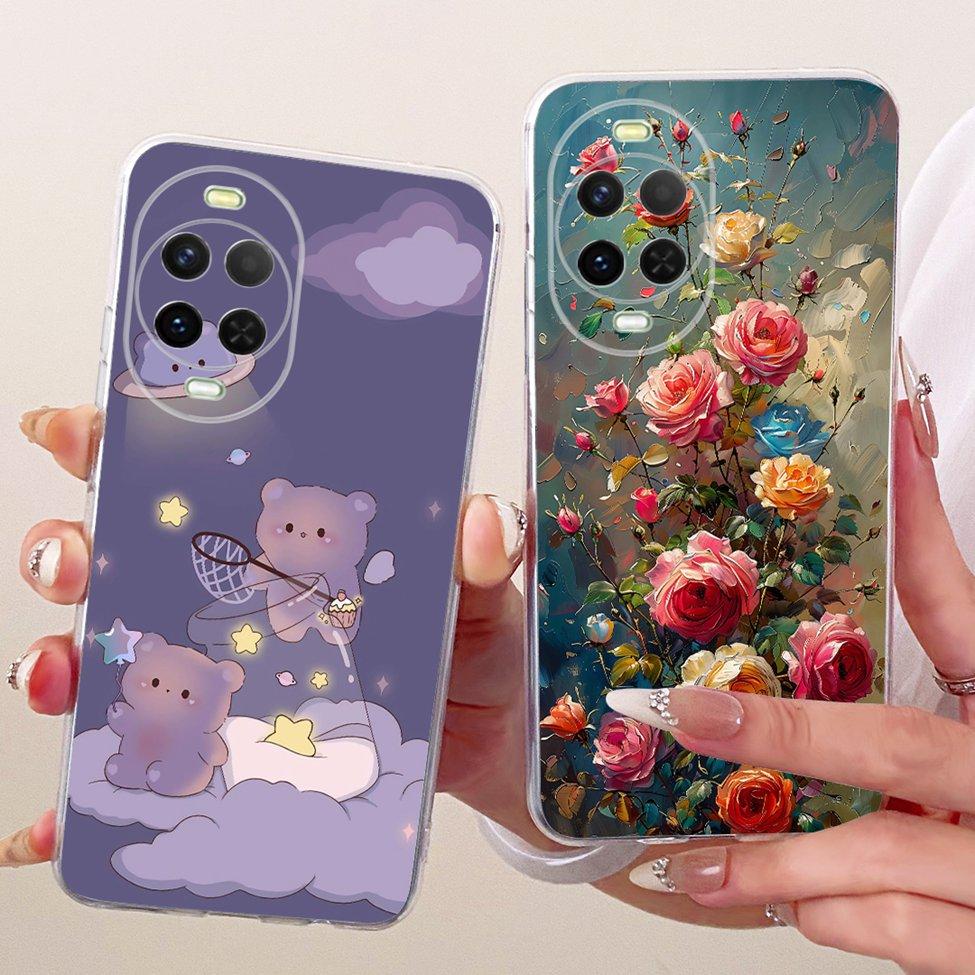 Transparent Case For Huawei Nova 15 Cover Cute Cat Fashion Butterfly Luxury Painted Casing For Huawei Nova15 PSN-AL00