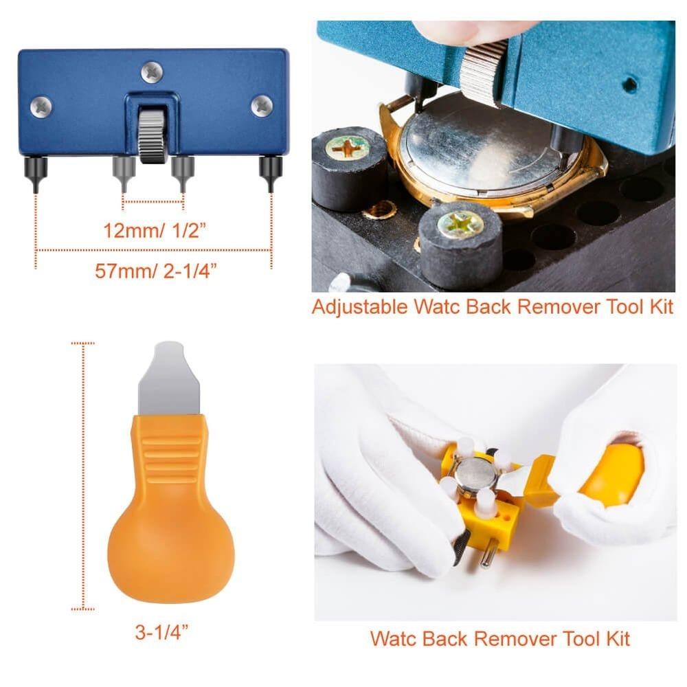 16Pcs Watch Press Tool Battery Replacement Tool Kit And Fitting Dies For Watch Back Remover Closer Repair Rear Cover Open