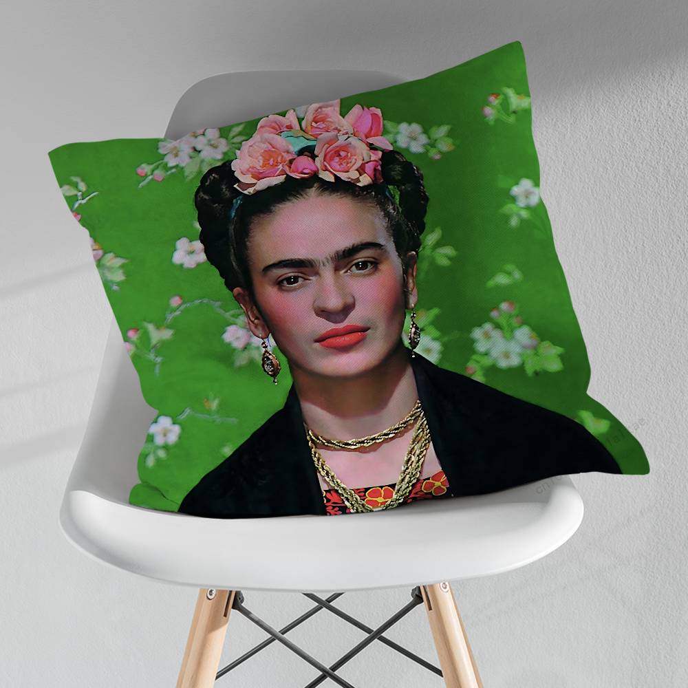 FFridas KKahlo Artiste Pillowcase for Sofa Room Office Decor Printing  Merchandise AllMatch Cushion Cover