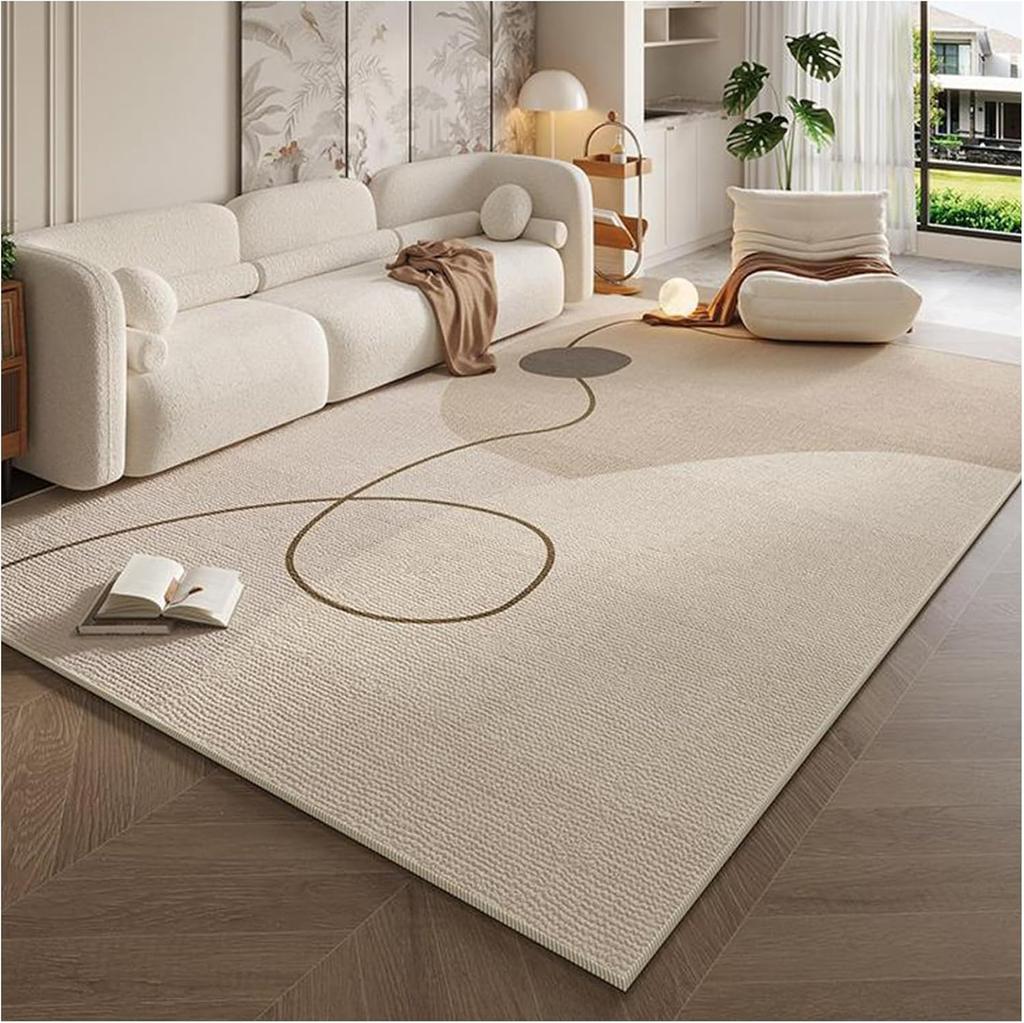 1PC Creme Stil Licht Luxus Teppich Wohnzimmer Sofa Couchtisch Decke Rutschfeste Schlafzimmer Garderobe Matte Wohnkultur