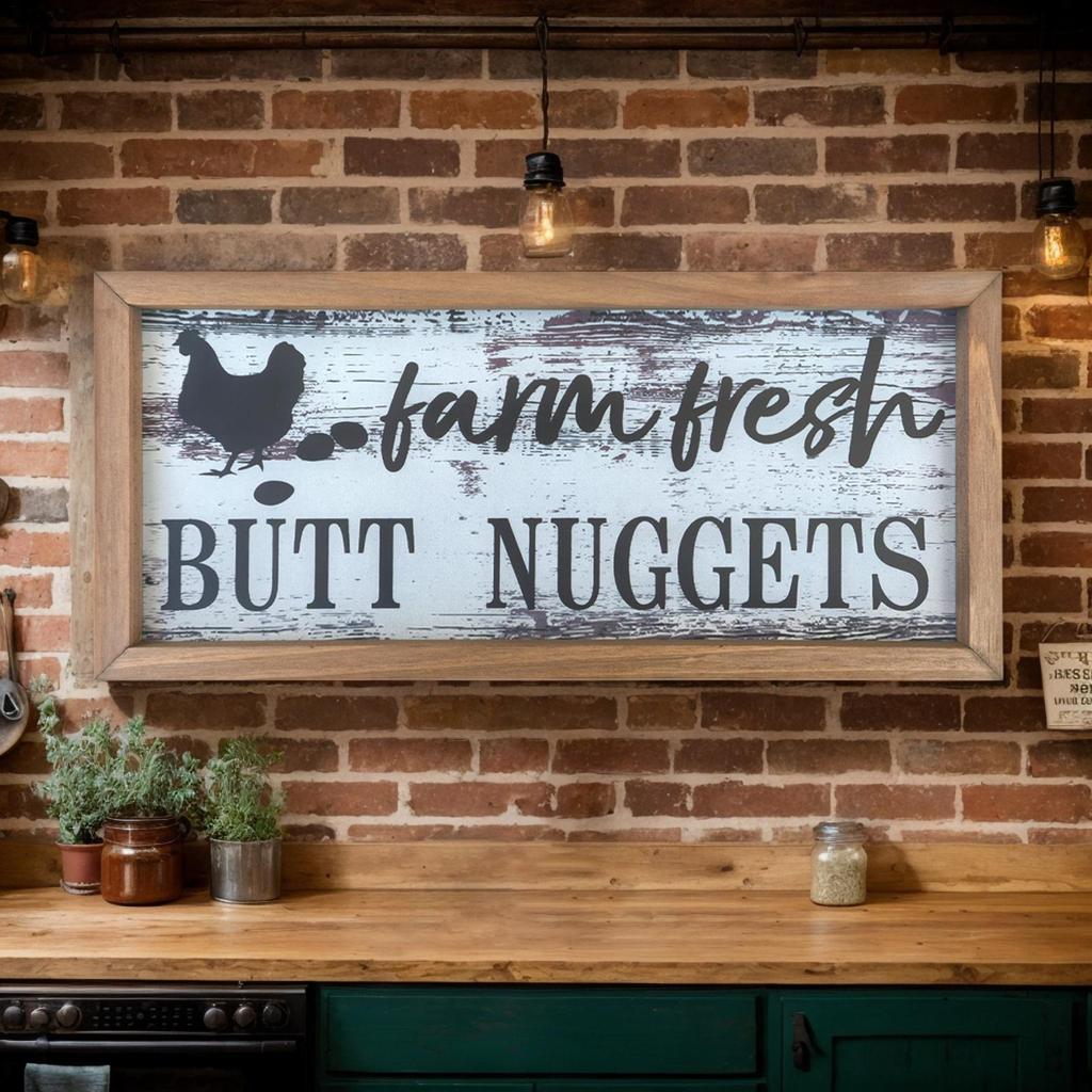 Funny Chicken Signs Chicken Coop Signs For Outside Wooden Frame Home Decorations Wall Art Farmhouse Decor For Farm Kitchen