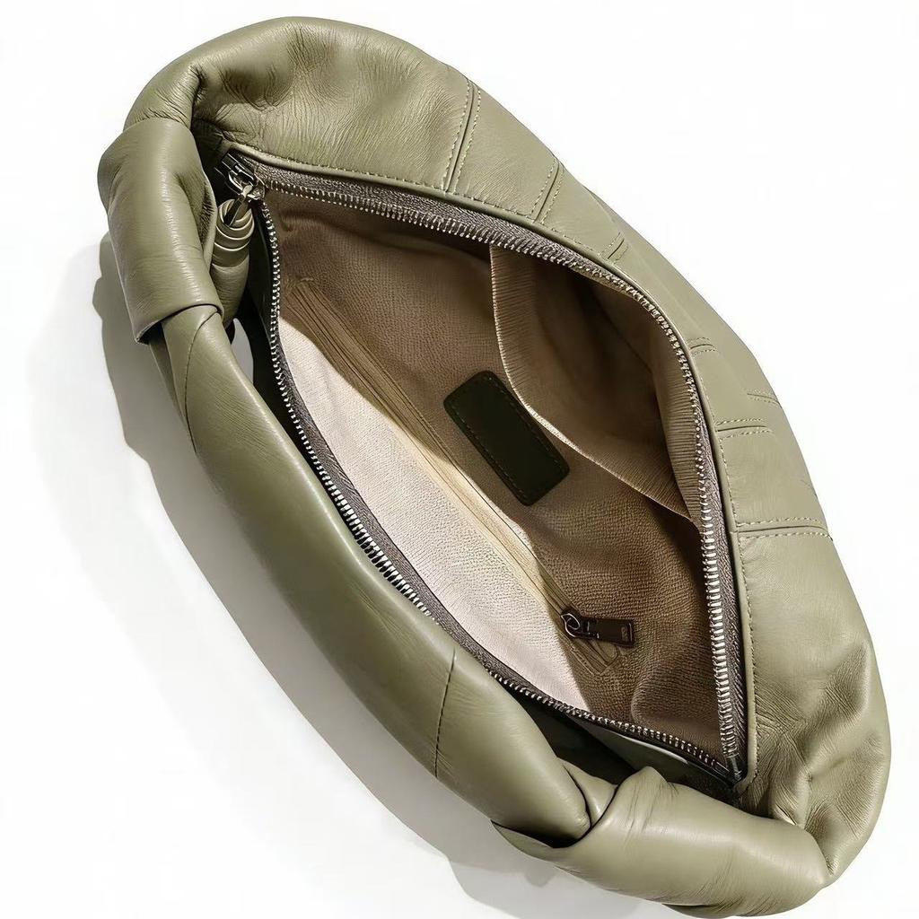 New Sheepskin Croissant Bag Niche Design Lazy Wind Croissant Bag Premium Commuter Leather Portable Shoulder Bag Women