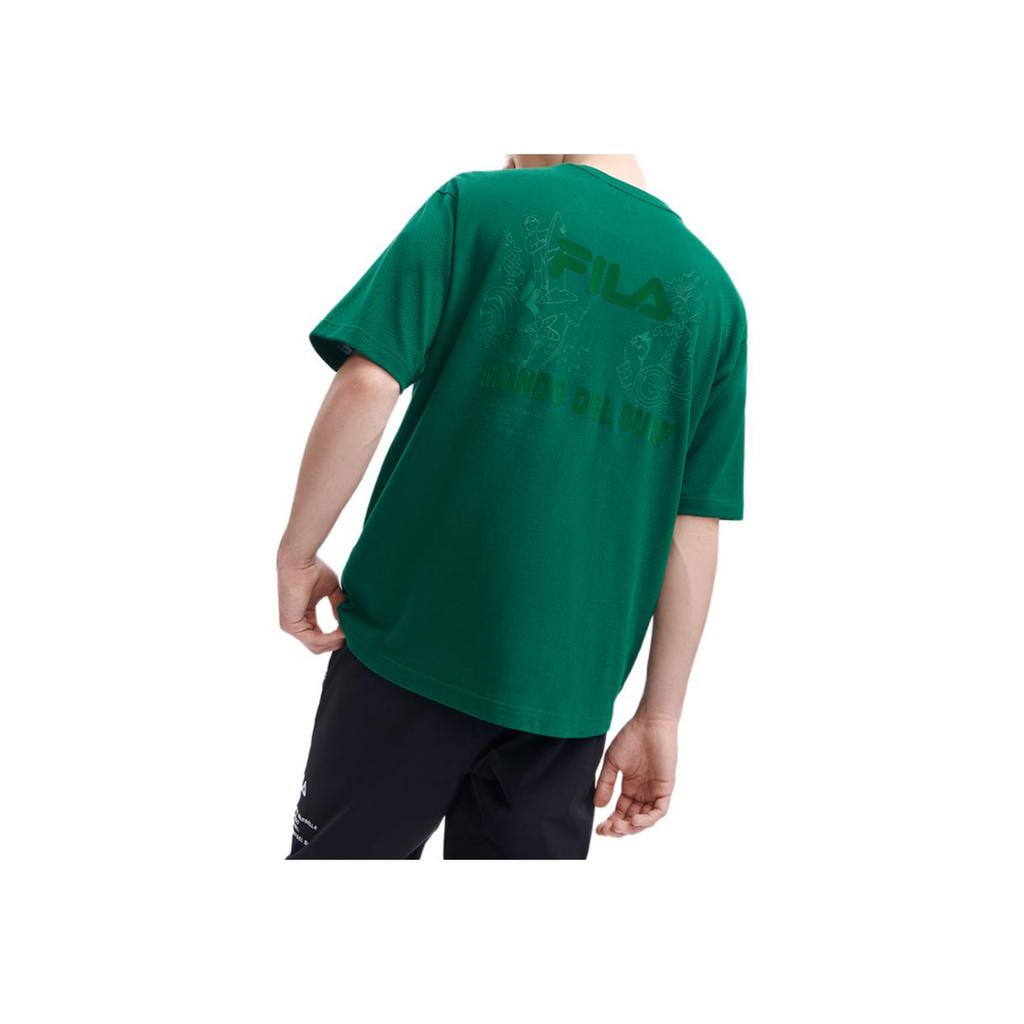 New FILA T Shirts Unisex Green F11U329103F-GN