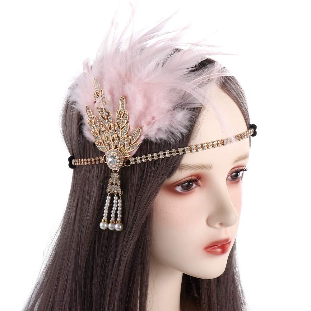 Korean Style Headband Sequin Hair Band Feather Headwear Masquerade Party Hair Accessories