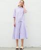 MITTE Stitch Line Pleats Dress_Lavender