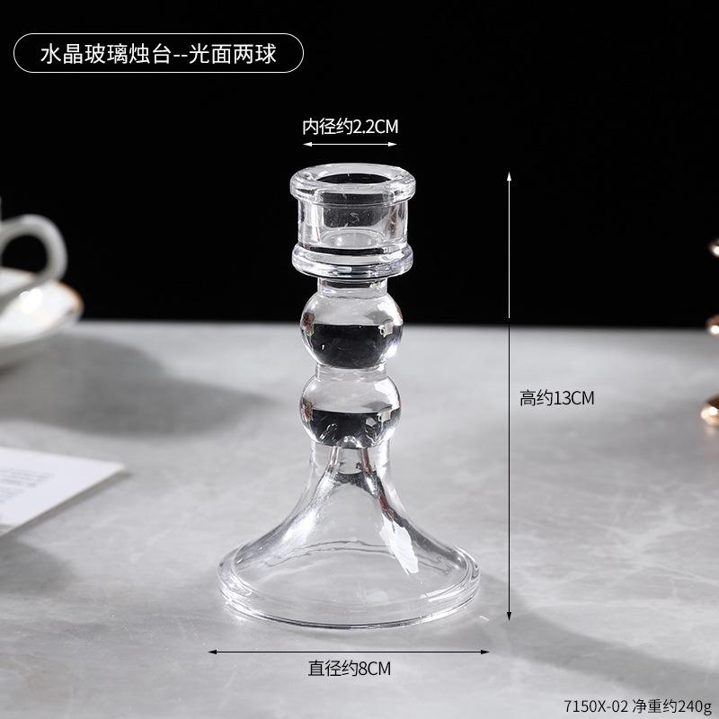Nordic Simple Crystal Glass Candlesticks Are for Table Weddings Light Luxury Romantic Atmosphere Decorations Photo Props