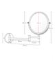 Otočné nástěnné zrcadlo s 3x zvětšením a zrcadlem, upevňovací šrouby