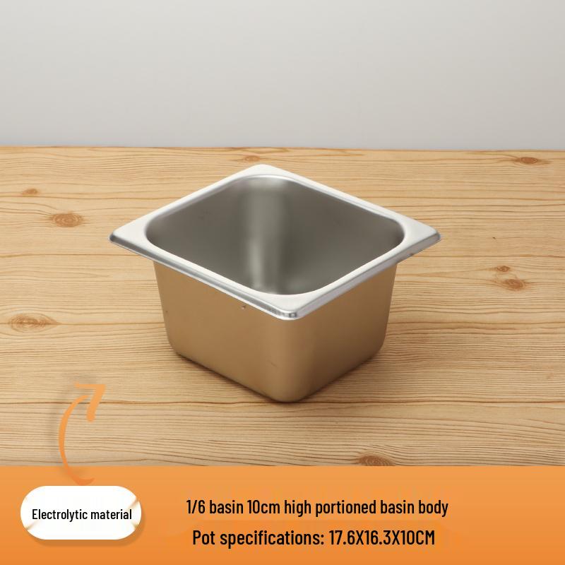 Rectangular Stainless Steel Serving Pans with Lids - Ideal for Mala Tang, Vegetables, Milk Tea, and Ice Cream