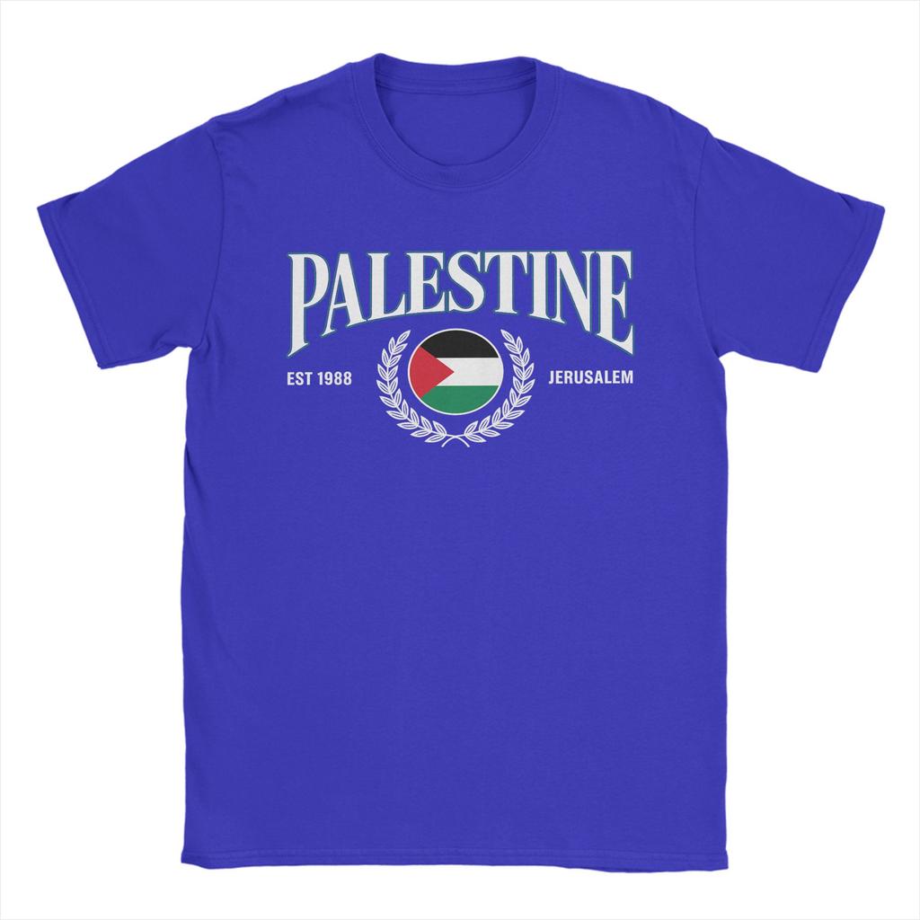 Couple T Shirt Palestine Jerusalem Flag EST 1988 TShirts Summer Tee Shirt Y2K Casual Pattern 100 Cotton Clothes Birthday Gift