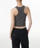 MUSINSA STANDARD WOMAN Women'S Ribbed Pigment Racer Back Tank Top [Dark Grey]
