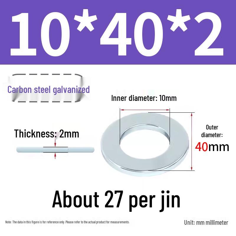 Oversized Thickened Galvanized Iron Flat Washer M2M3456810-M6
