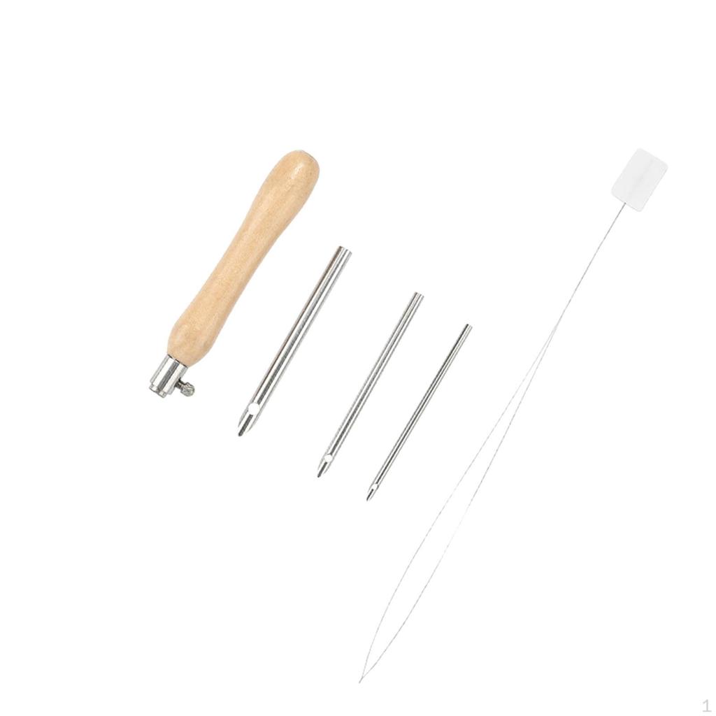 Stickgarnstanzer mit Holzgriff, Nadel zur Herstellung von Teppichen, Wandteppichen, Basteln, Nähen