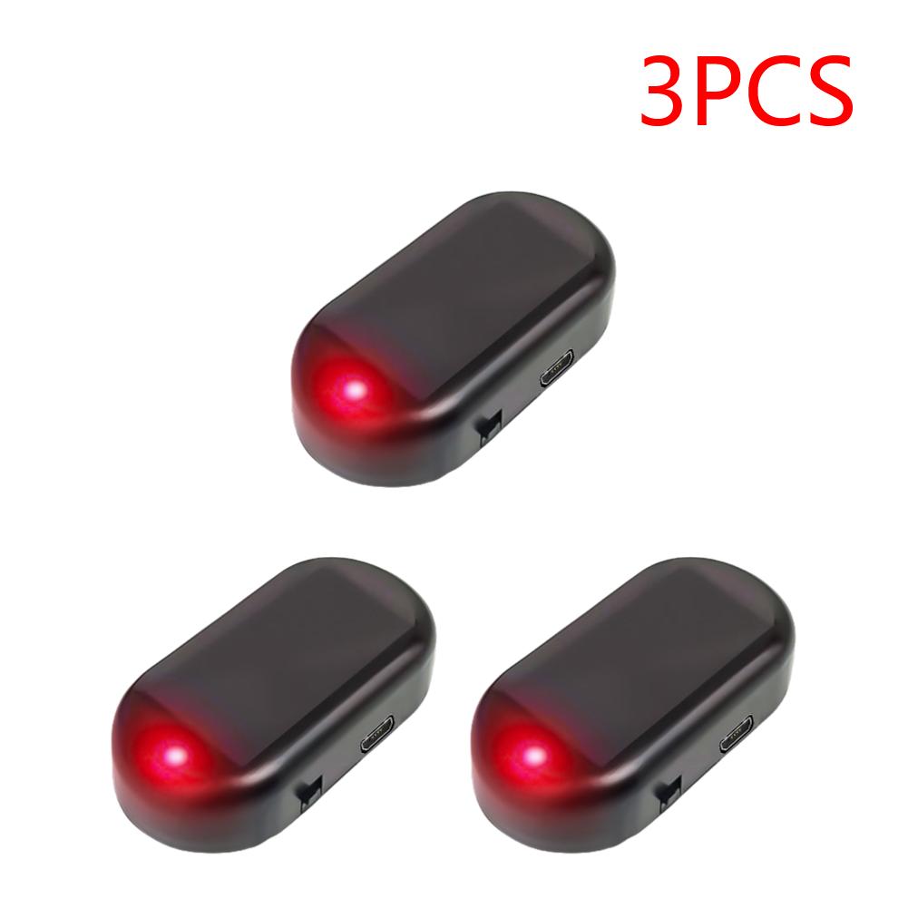 

Solar Powered Simulated Dummy Alarm Super Bright LED Fake Security Light Simulated Car LED Warning Light Anti-Theft Caution Lamp
