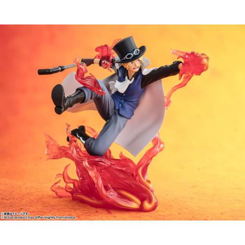 TAMASHII NATIONS Figuarts ZERO ONE PIECE Super Fierce Battle Sabo - Fire Fist Checkmate Rook - Approx. 190mm PVC & ABS Painted Complete Figure