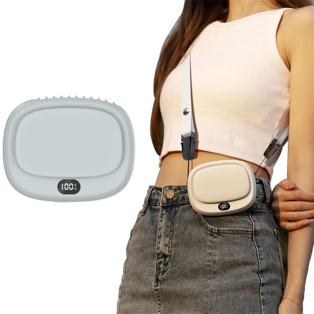 Tragbarer Ventilator, 5 Geschwindigkeiten, verstellbarer Taillenventilator, USB-Ventilator, leiser kleiner persönlicher Ventilator für Reisen zu Hause im Freien