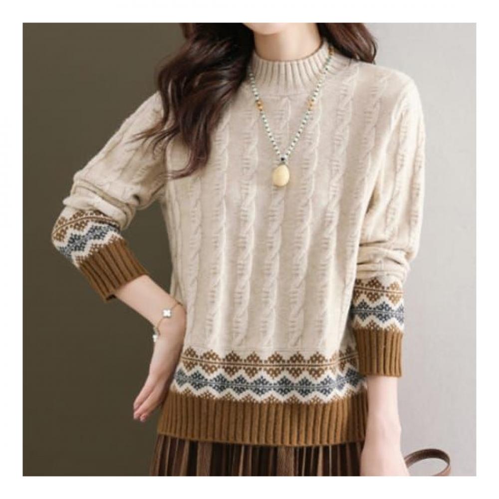 Navava Retro Cable Knit Sweater Nk1942