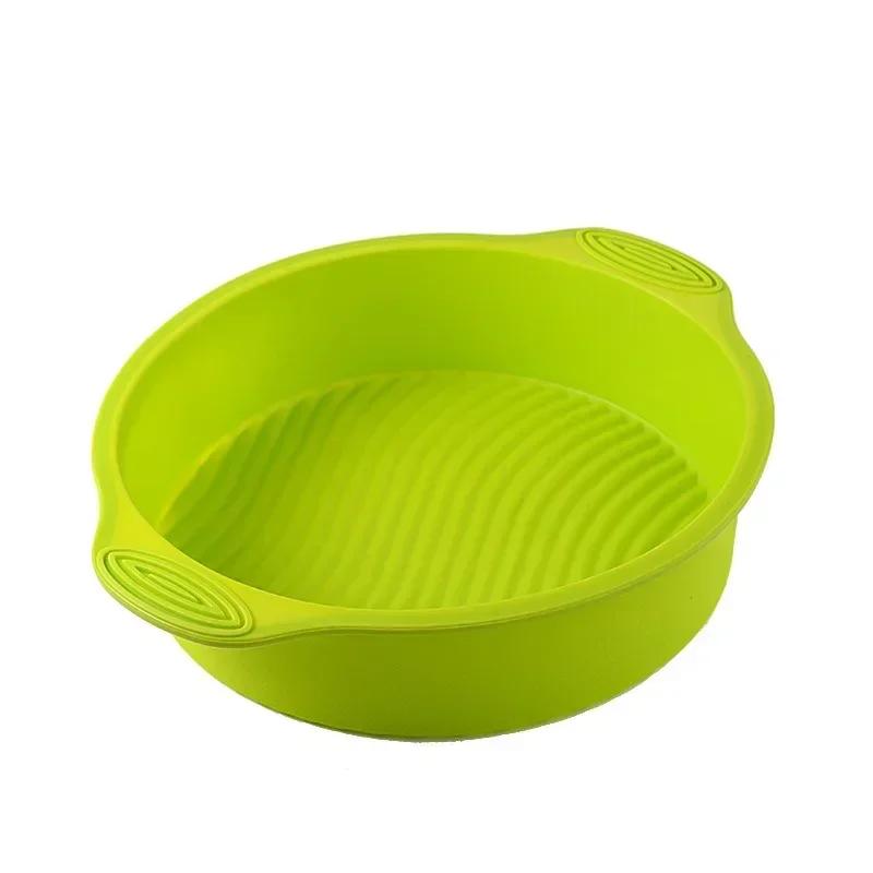 10inch Silicone Mould for Baking Cake Round High-temperature Resistant Oven Bread Baking Plate Kitchen Useful Muffin Mold Gadget