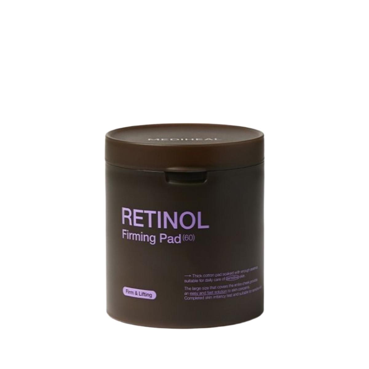 MEDIHEAL Retinol Firming Toner Pad 60 Pads 260ml Elasticity Boosting Anti Aging Facial Pads