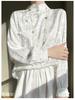 2024 Spring/Summer Women's Chinese Style Satin Jacquard Stand Collar Shirt