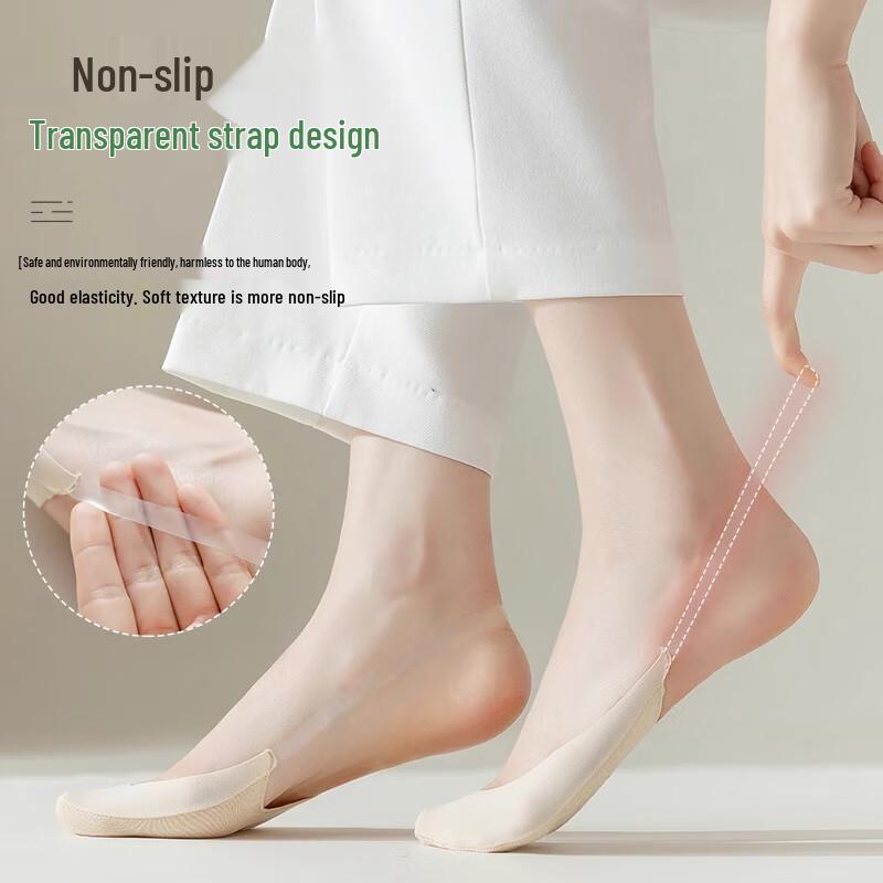 Langsha Women's Breathable Anti-Slip Half-Palm Invisible Liner Socks