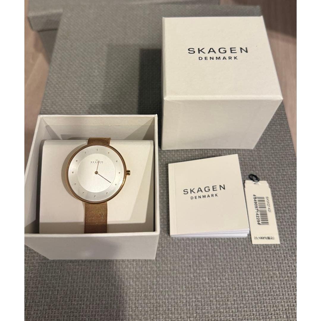Used SKAGEN watch pink gold SKW21421