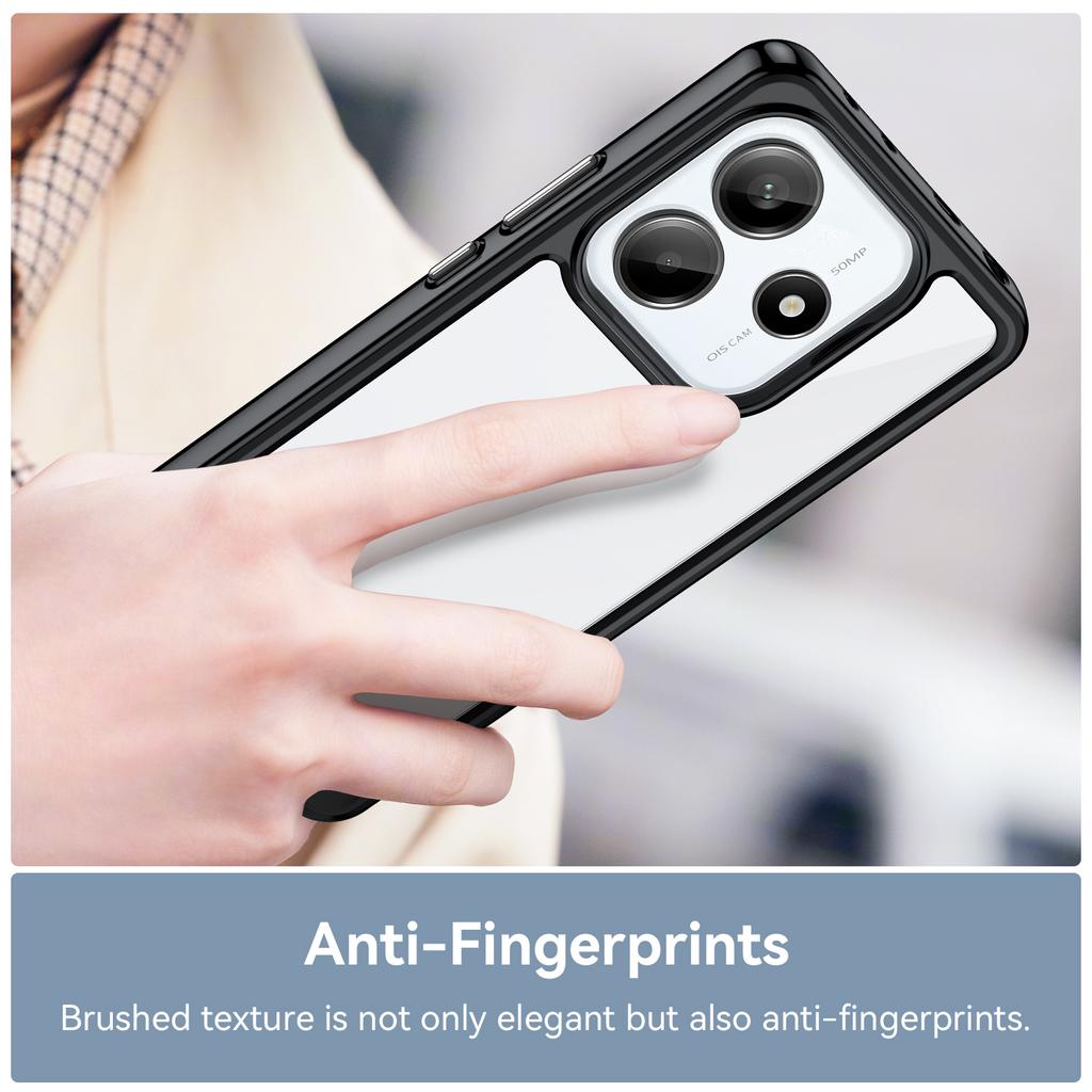 Pro Xiaomi Redmi Note 14 5G Pouzdro TPU +Akryl Ochranný Průhledný Kryt na Telefon