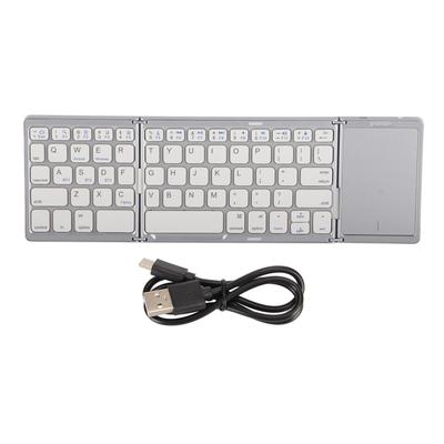 Tastatură Wireless cu 3 Pliuri cu Touchpad Tastatură Pliabilă pentru Tablet PC Smartphone Baterie Încorporată