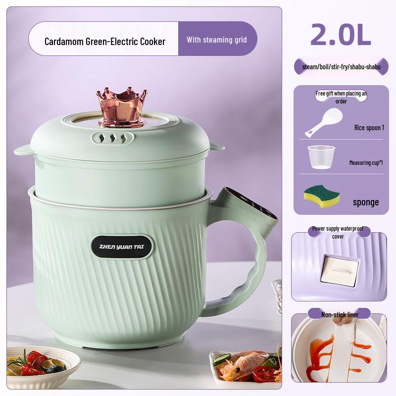 Многофункциональная мини-электрическая рисоварка: Антипригарная кастрюля для общежитий