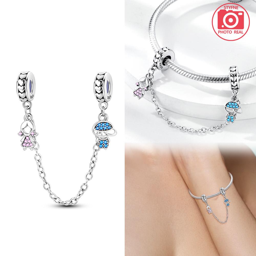 Copper Colors Original Love Spreads Safety Chain Pendant Fit Original Bracelet Diy Jewelry For Women Diy Ladies Party Gifts