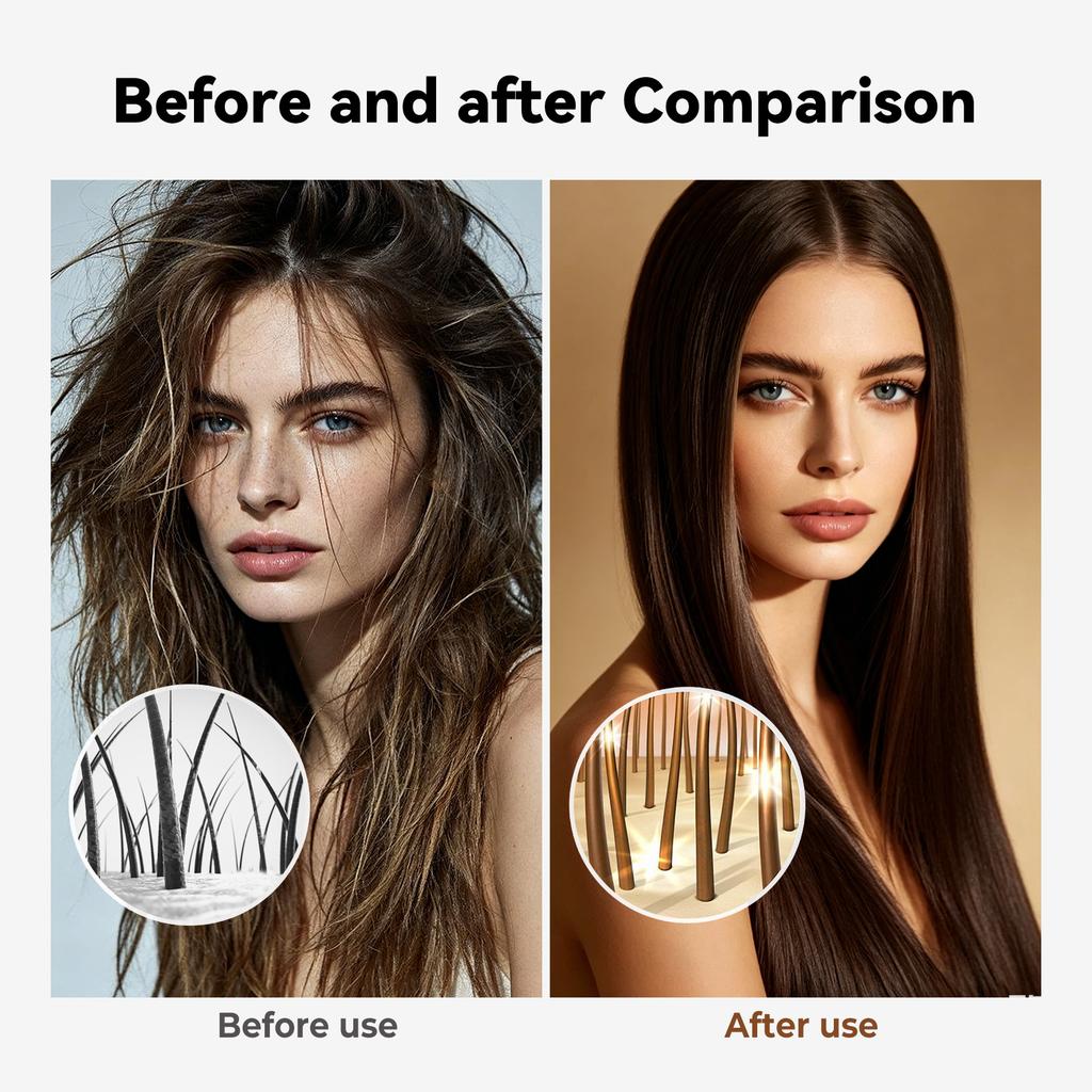 Fast Heated Round Brush Ceramic Fast Styling Comb with LCD Display One Step Hair Straightener Curler Brush