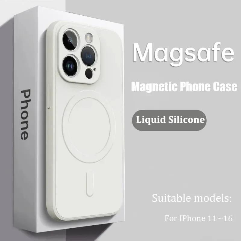 Luxury Original Liquid Silicone For Magsafe Case For For Iphone 17 Pro 16 Pro Max 15 14 Plus 13 12 Mini Shockproof Cover Accessories