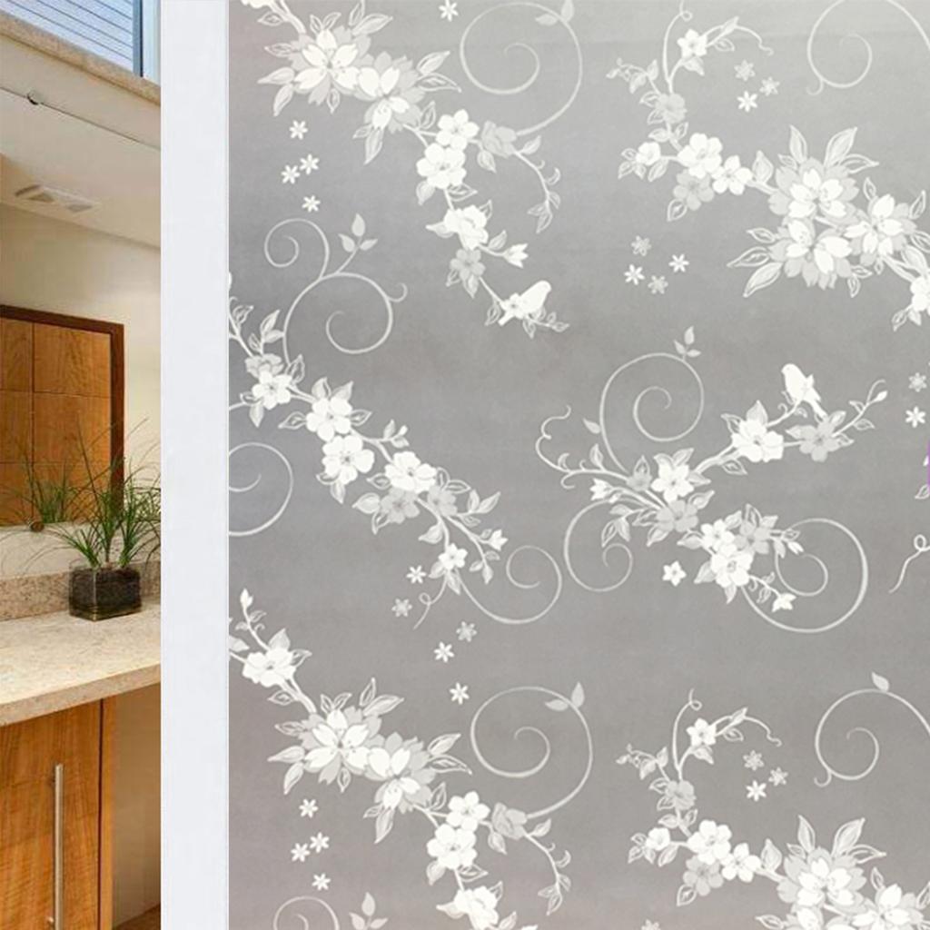 Vinduspersonvernfilm Glassvindusfilm Avtakbar Vinyl Dørvindusdeksler UV-blokkerende Selvklebende Klistremerke for Hjemmedekor