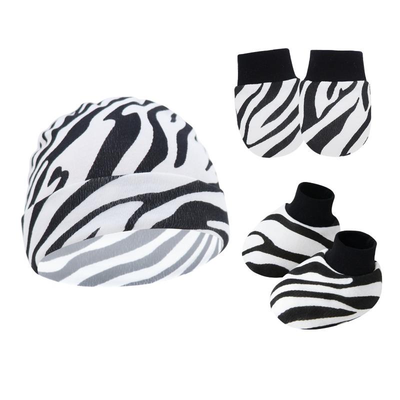 Newborn Baby Hat, Baby Hood, Male and Female Children, Spring and Autumn Baby, Pure Cotton Hat, Gloves, Foot Covers