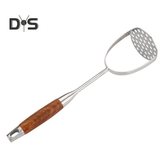 

Пресс-машина из нержавеющей стали для авокадо, картофеля, фасоли, простая в использовании, чистая толкушка для продуктов, эргономичный дизайн, универсальный кухонный инструмент эбеновый