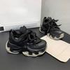 Authentic Leather Clunky Sneakers Platform Height Increasing Small Women's Shoes Spring New All-Matching Casual Sports Shoes