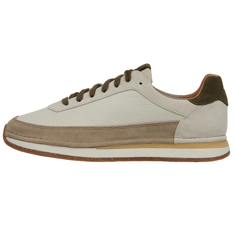 Clarks Craft Run Lace Retro Casual Running Shoes Men sneakers Beige 261657787