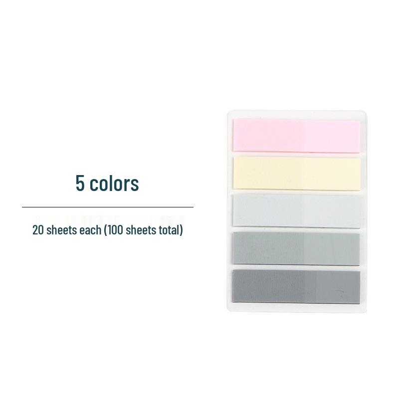 Morandi Semi-transparent Index Tabs - Student Study Labels PET Sticky Notes