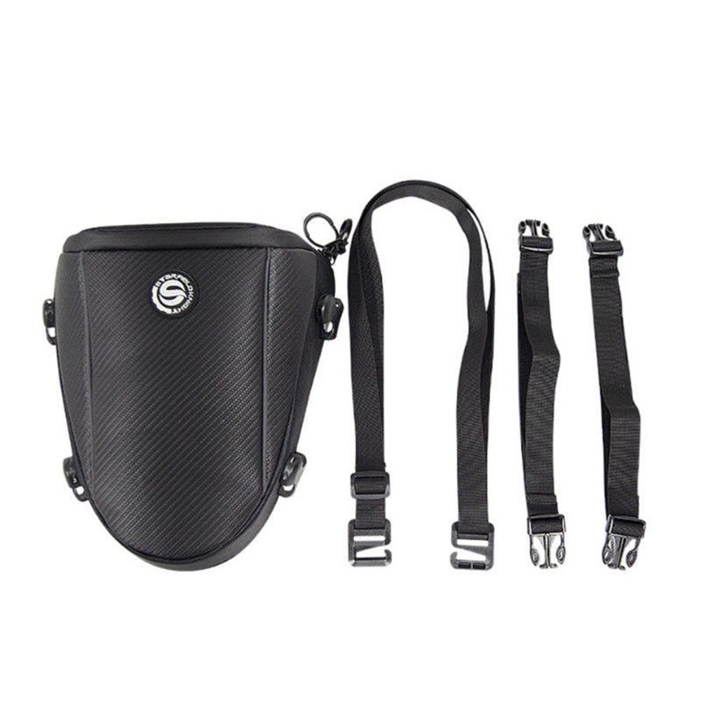 Universal Black Motorcycle Bag Rear Seat Bag Tail Pack Multifunctional Crossbody Bag Riding Gears With Outdoor Raincover