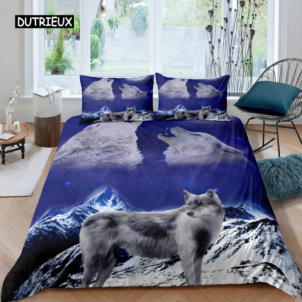 Galaxy Cat Duvet Cover Set Microfiber Universe Galaxy Bedding Set Cute Kitten Comforter Cover Outer Space Planets Quilt Cover