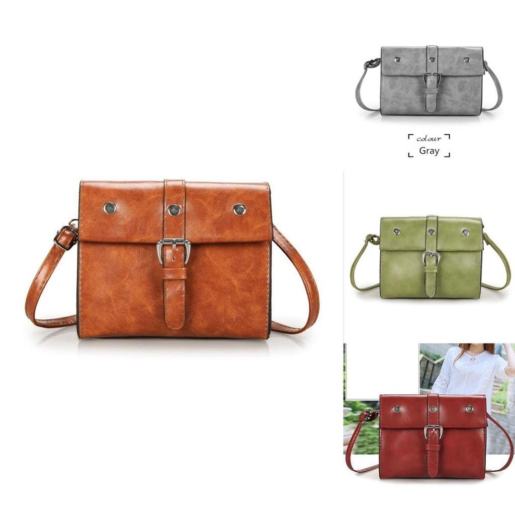 Shoulder Bag Crossbody Handbag Pu Leather Women Flap Chic Square Large Capacity