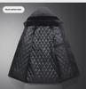 Men's Hooded Winter Cotton Coat: Warm, Thickened, Versatile, Medium-Long Jacket for Middle-Aged & Elderly