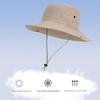 Casual Anti-UV Fisherman Hat Large Brim Waterproof Sunscreen Hats With Glasses Leg Support Bucket Hat Women Men