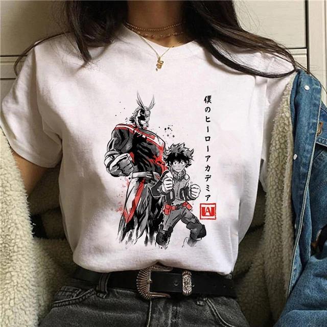 Manga Cute My Hero Academia Anime T Shirt Women Boku No Hero Academia T-shirt Bakugou Himiko Toga Tees Anime Deku Tshirt