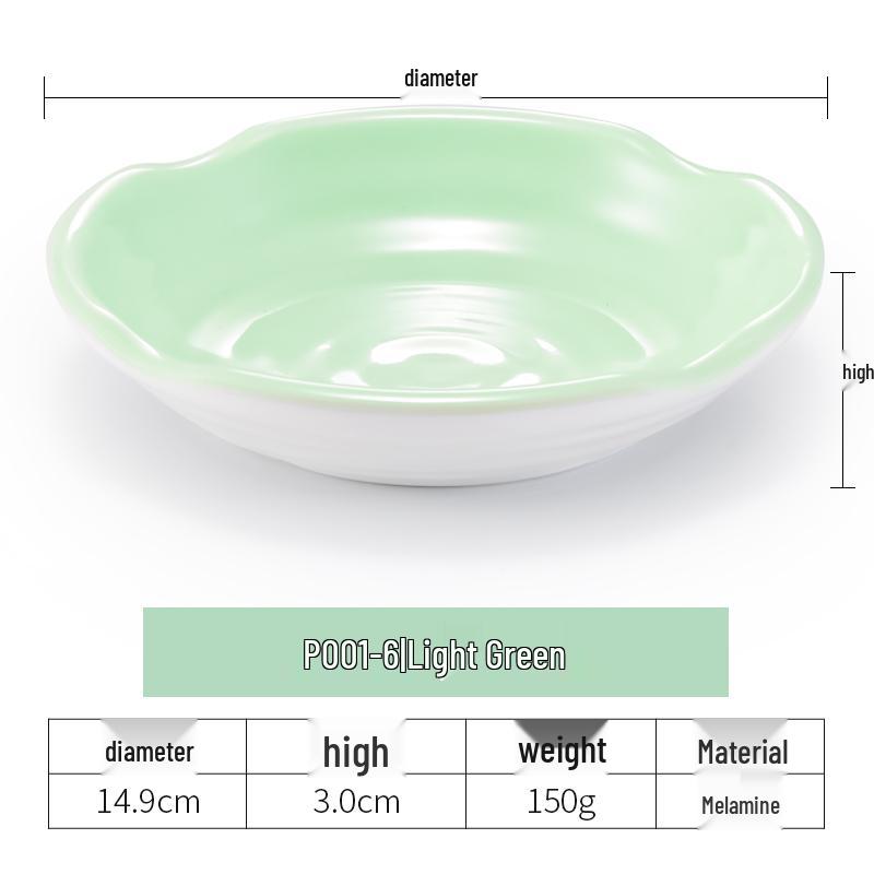 Imitation Porcelain Melamine Dipping and Snack Dish for Restaurants