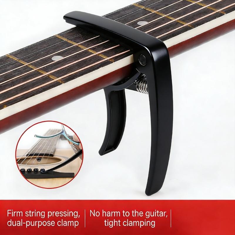 Universal Guitar Tunings Clamp Quick Change Guitar Capo Clip Nonslip Tone Clip for Acoustics, Folk, Electric Guitar