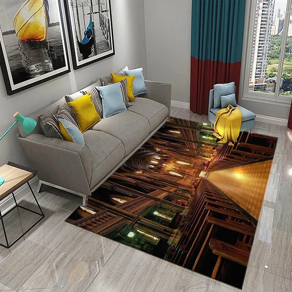 3D Religion Church Carpet Holiday Home Prayer Decor Living Room Bedroom Balcony Non-Slip Floor Mat