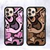 Heart Circle Phone Case Silicone PC+TPU For For iPhone  11 12 13 14 15 16 Plus Pro Max Cover